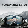 Ein Paar transparente Schutzbrille und Offroad-Goggles auf einer felsigen Outdoor-Oberfläche.