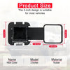 Black 2-inch hitch cover designed for most vehicles, showing dimensions and material.