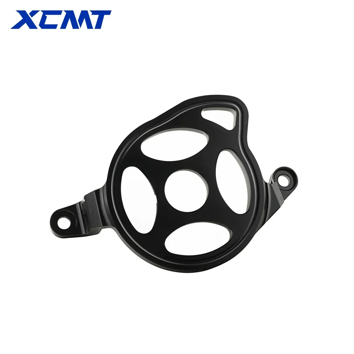 Black aluminum engine guard for off-road motorcycles