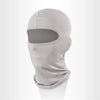 A light gray all-weather windproof balaclava face mask for motorcycling