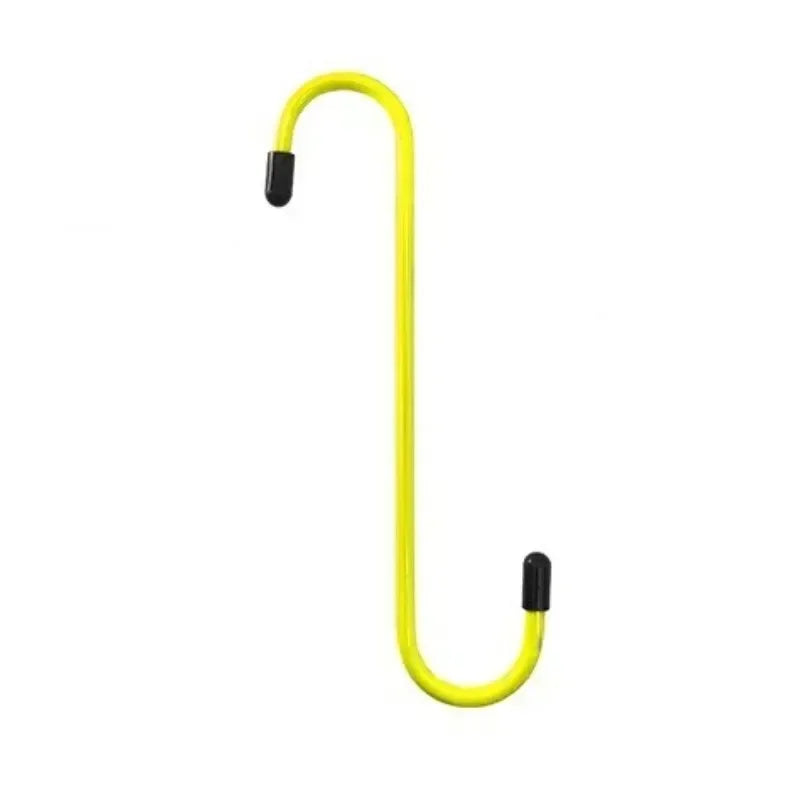 Yellow car brake caliper hangers for axle and suspension