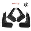Set of black ABS mud flaps for VW ID.6 vehicle