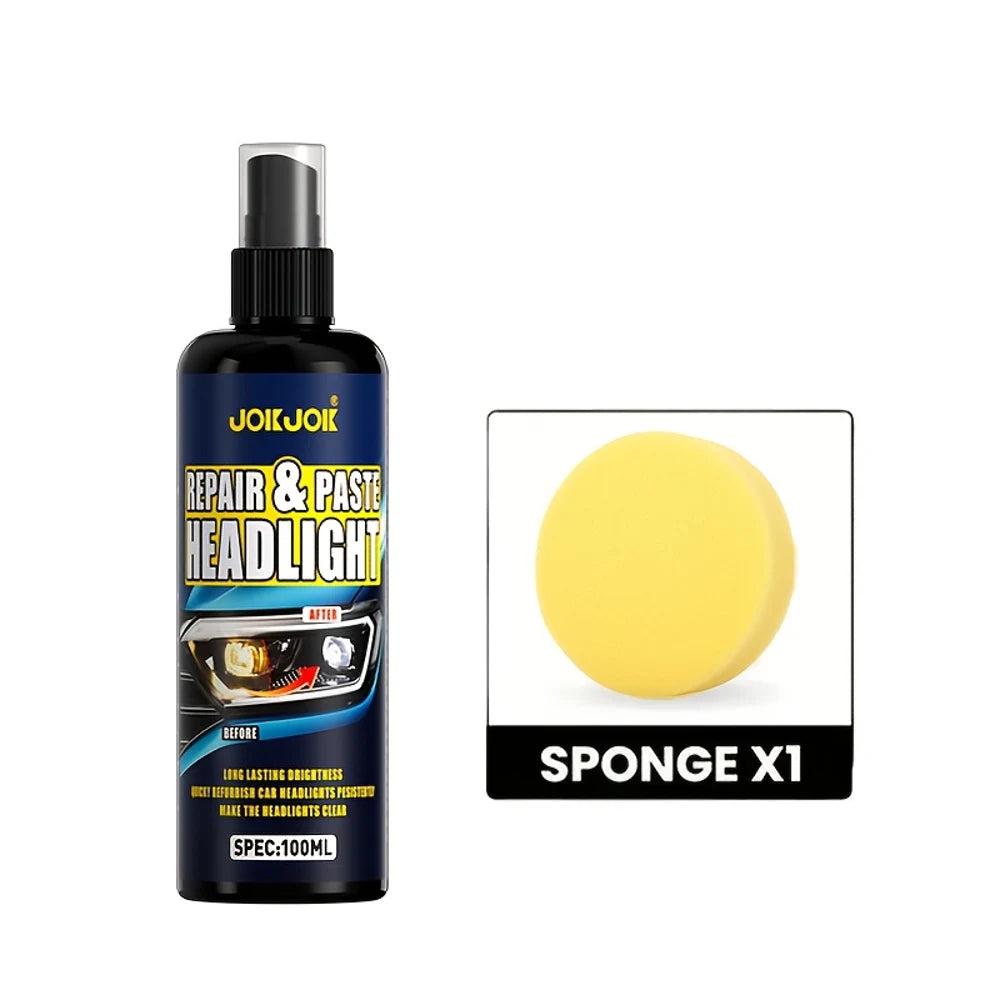 A bottle of JokiJoi Repair & Paste Headlight Sponge X1 product for car headlight restoration