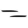 Two black rear bumper reflector light covers for a Chrysler 300 displayed against a white background.