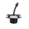 Black aluminum fuel tank cap cover for Honda CRF 110/125 motorcycle.