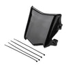 Black universal motorcycle license plate cover designed for electric bikes