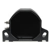 Black high-decibel backup horn for vehicles with mounting hardware.