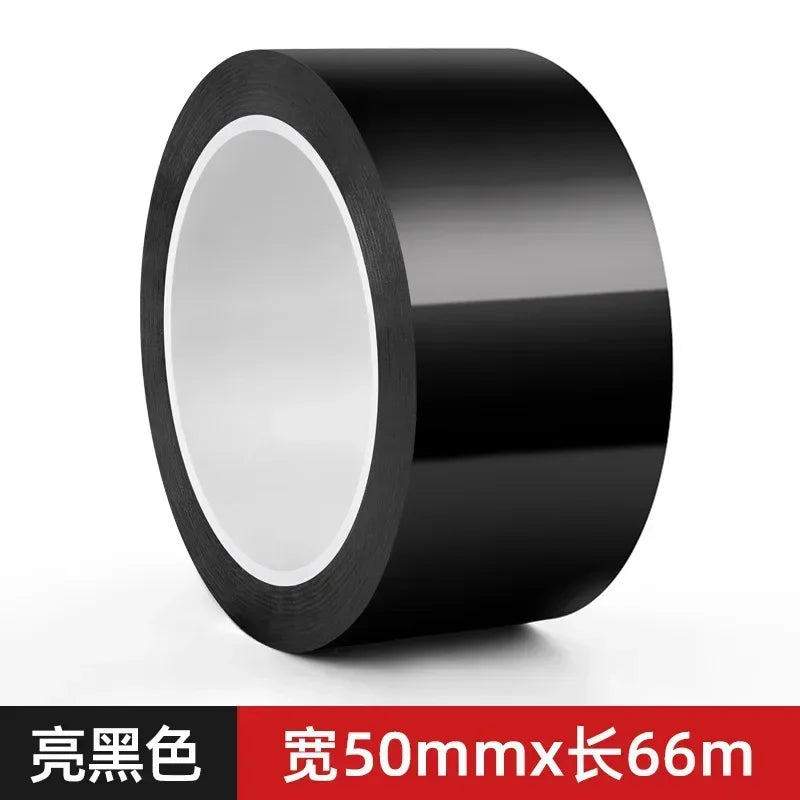 Roll of black glossy anti-scratch window trim decals measuring 50mm x 66m