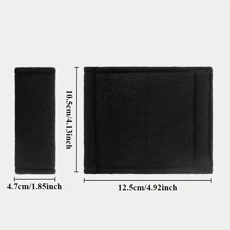 A set of black universal car handle covers, measuring 10.5cm high by 12.5cm wide.