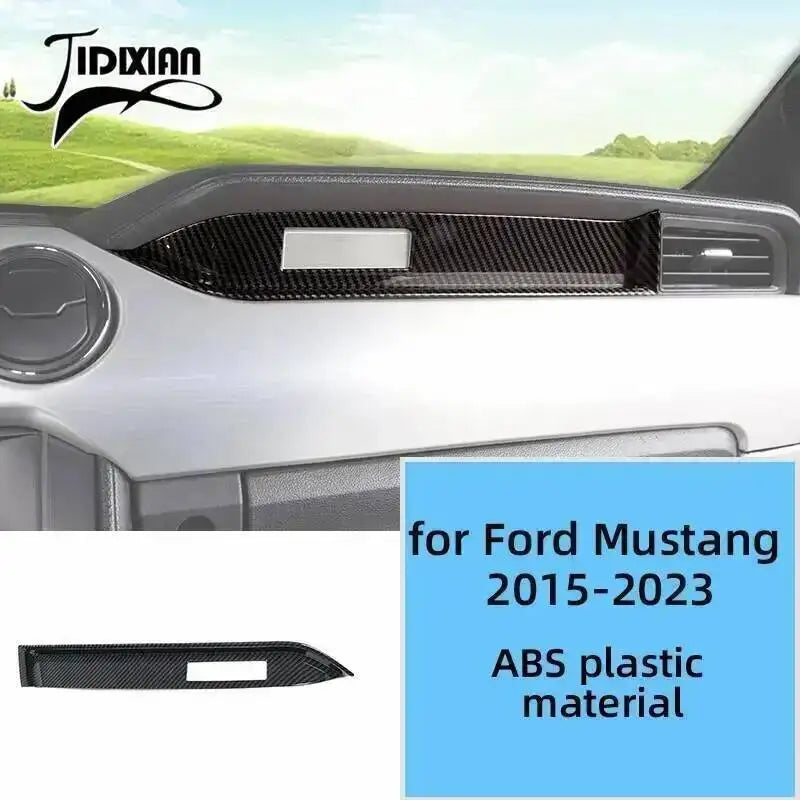 Carbon fiber trim piece for Ford Mustang interior decoration kit