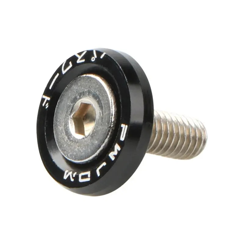 A close-up view of an M6 car fastener kit showing a black washer and bolt assembly.