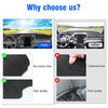 Comparison chart showing features of a custom fit dashboard mat for Dodge Ram, including quality and lines.