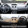 Two views of a dashboard cover for a Mitsubishi Eclipse, showing the left and right hand drive configurations.