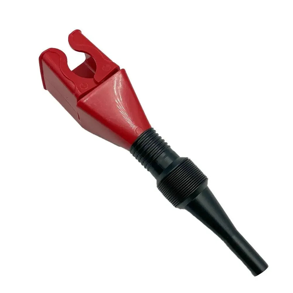 Embudo plegable rojo para repostar gasolina de coche y motocicleta