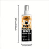 A bottle of rust removal spray for car wash center detailing with a white pump and orange label.