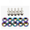 Ensemble de joints et de fixations hexagonales JDM pour modification automobile, montrant divers puntons et rondelles métalli