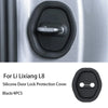 Black silicone door lock protection cover for Li Lixiang L8 car door.