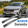 Ein Paar Ersatzwindschutzscheibenwischer für einen Kia Sorento.