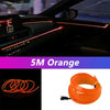 Ruban de LED néon orange flexible enroulé et droit pour automobile ou décoration