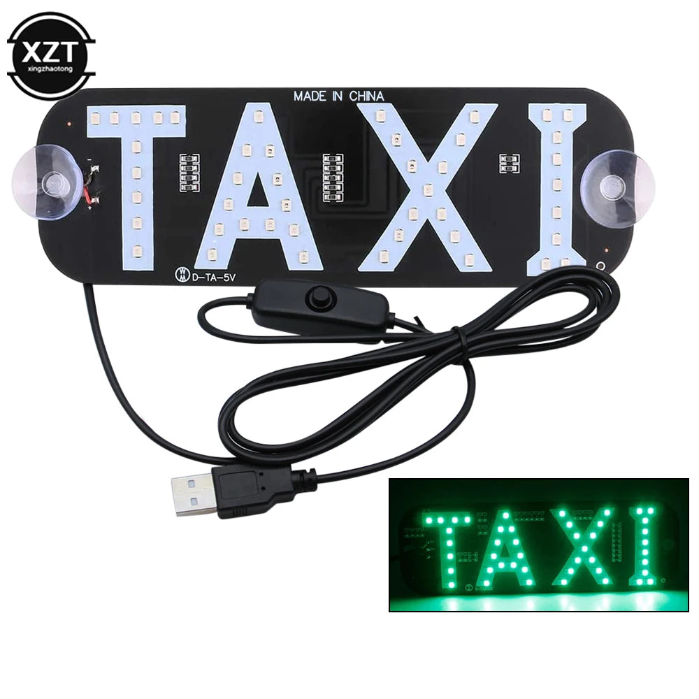 A black LED taxi indicator light panel with multiple white lights and a connecting cable.