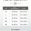 Helmet size chart showing measurements for M, L, XL, XXL, and 3XL sizes in centimeters and inches.