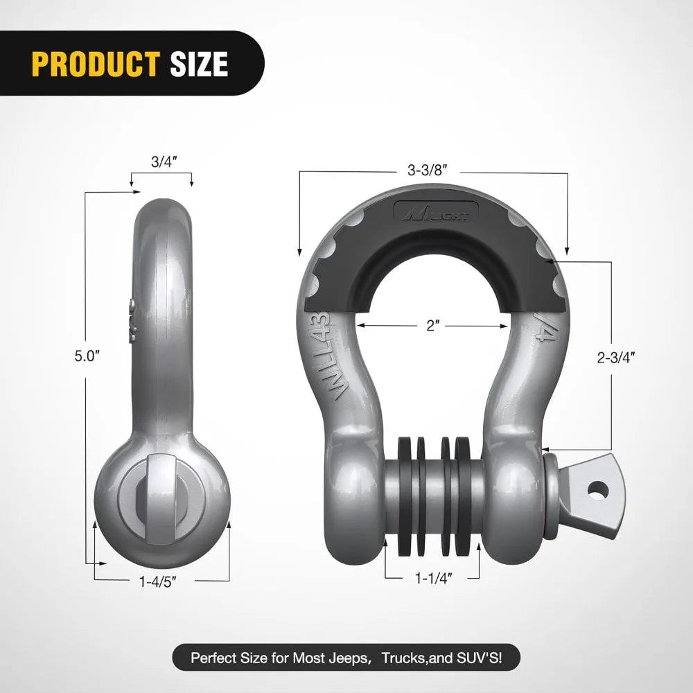 شوكة سحب (D-ring) قوية تظهر من جانب ومن فتحة، تسلط الضوء على حجمها ومميزاتها.