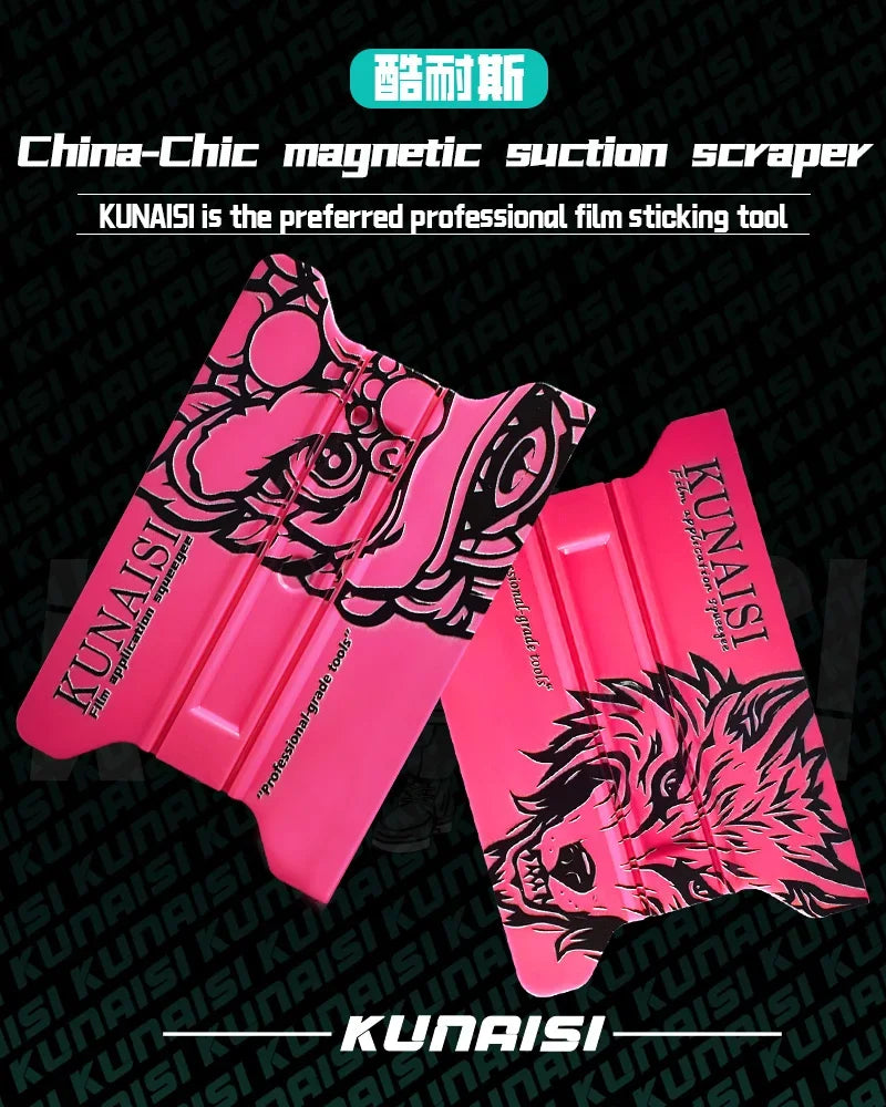 Pink China-Chic magnetic suction scraper tool for film sticking