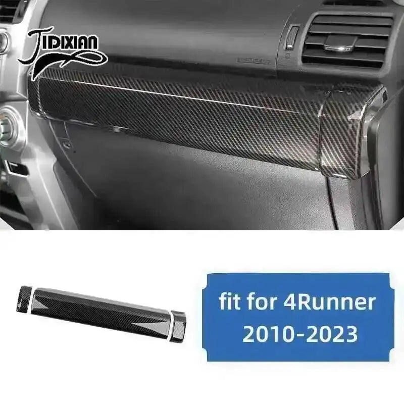 Carbon fiber grain trim piece for Toyota 4Runner interior and exterior decoration.