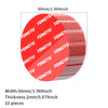 A circular red adhesive pad with a textured surface and multiple layers shown in profile.