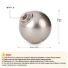 A smooth, spherical aluminum gear shift knob with an M10 thread, shown in a metallic silver finish.