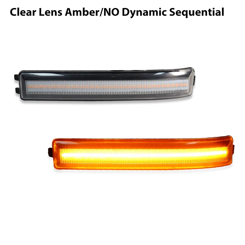 Clear lens amber LED side mirror marker lights for Ford F-150 and Raptor