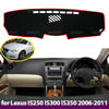 Anti-slip dashboard cover for Lexus IS 250, IS300, and IS350 models from 2006-2011.