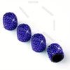 A set of deep purple crystal diamond finish tire valve caps