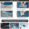 Diagram showing the four steps to use a professional windshield repair kit for cracks and chips.