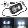 A black LED headlight switch kit with a light bulb and wiring harness for a Sur-Ron Segway Talaria.