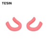 A pair of pink universal car exterior bumper tow hook covers.
