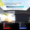 Gros plan d'un pare-soleil rétractable pour voiture en cours d'installation.