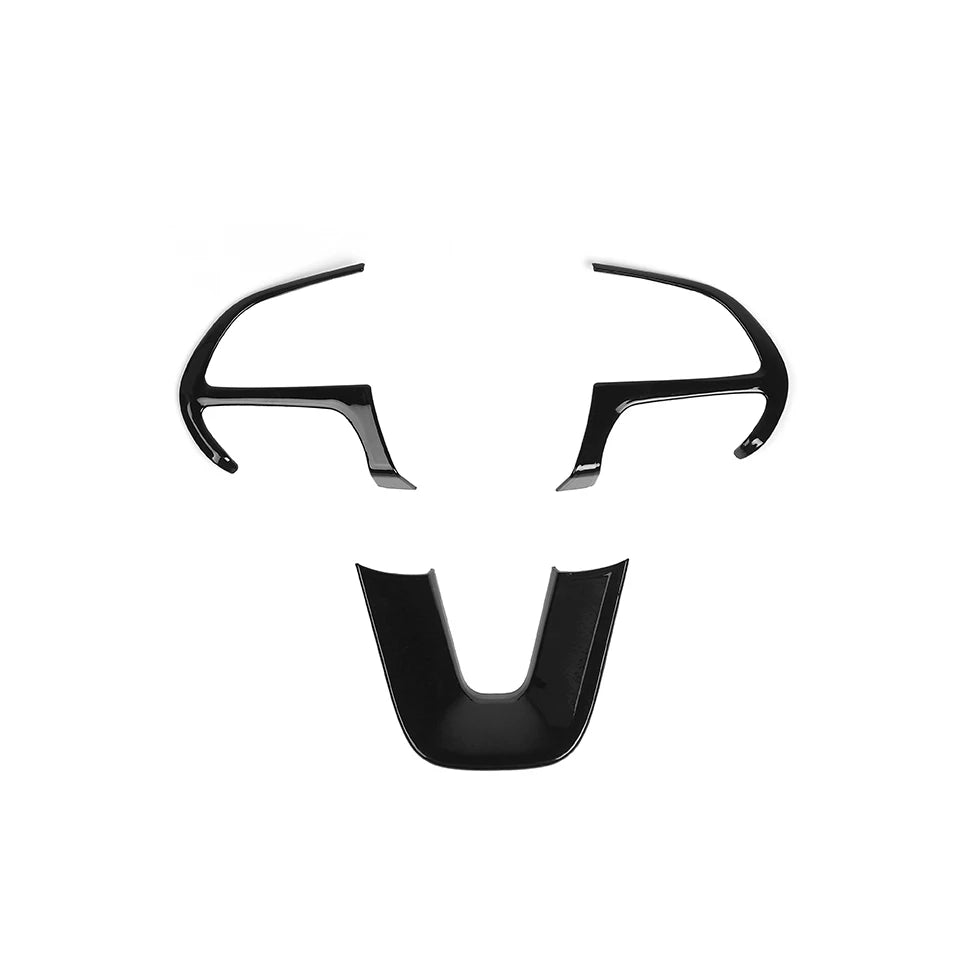 Black universal car steering wheel decoration cover.