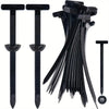 A set of black nylon universal cable tie buckles for automotive and home use.