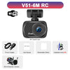 A black 4K DashCam camera with a lens and mounting bracket is shown alongside accessories like a power charger, manual, stick