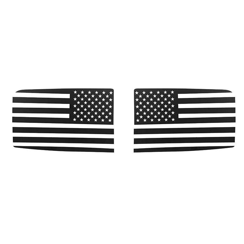 Schwarz-weiß gestreifte Flaggen-Design mit amerikanischem Flaggenmotiv