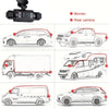 Diagrams showing various vehicle types and a dash cam setup for monitoring.