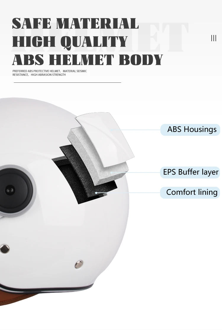 Nahaufnahme des weißen ABS-Helmbody mit EPS-Puffer- und Komfortpolster