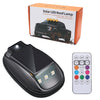 Solar LED roof lamp kit including a solar panel and remote control for trucks and SUVs