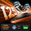 Super Fast Car Charger for iPhone 17 & Galaxy S26 Series showing a 125W output and other charging options