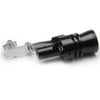 A black universal car turbo sound whistle with a silver mounting bracket.