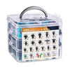 Boîte en plastique transparent contenant 680 clips de retenue et 45 pièces pour réparations automobiles et domestiques