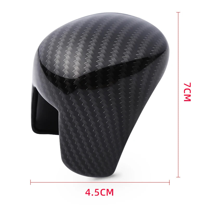Black carbon fiber interior knob gear protection cover for Honda vehicles
