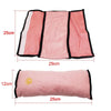 Pink and white universal car seat belt shoulder cushion for kids