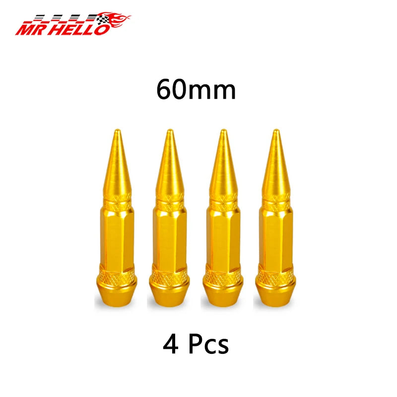 Quatre bouchons de tige d'alliage aluminium universels de 60 mm pour pneus